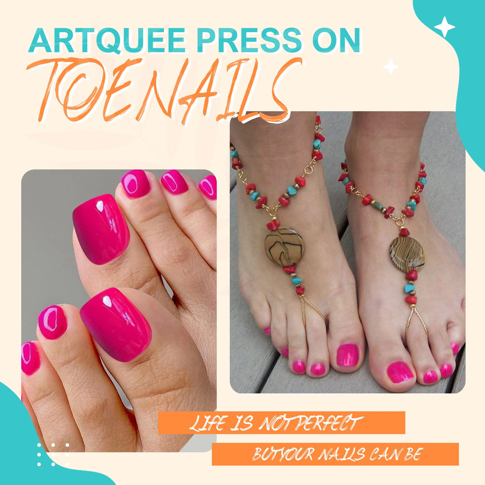 Artquee lifestyle shot with sandals showing salon-look pedicure instantly