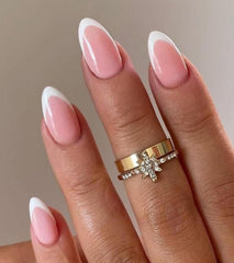 Artquee nails on hand lifestyle showing quick salon-style manicure benefit