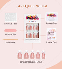 Artquee applied on hand in lifestyle scene demonstrating instant polish