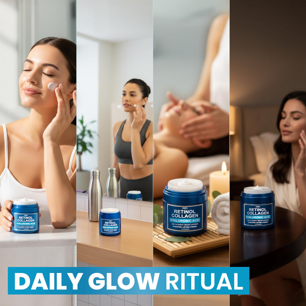 Arvesa jar on a bathroom vanity in lifestyle scene conveying daily routine compatibility