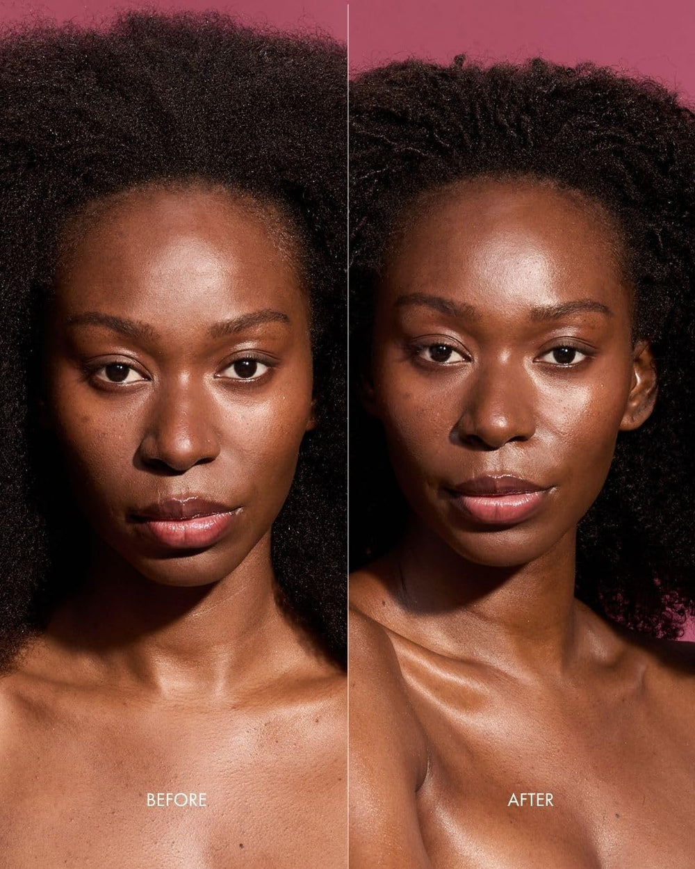 As I Am visible curl definition before and after using product