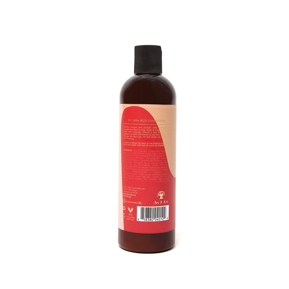 As I Am conditioner being poured to reveal creamy texture and hydrating slip for detangling