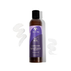 As I Am conditioner label close-up highlighting rice water and strengthening benefits