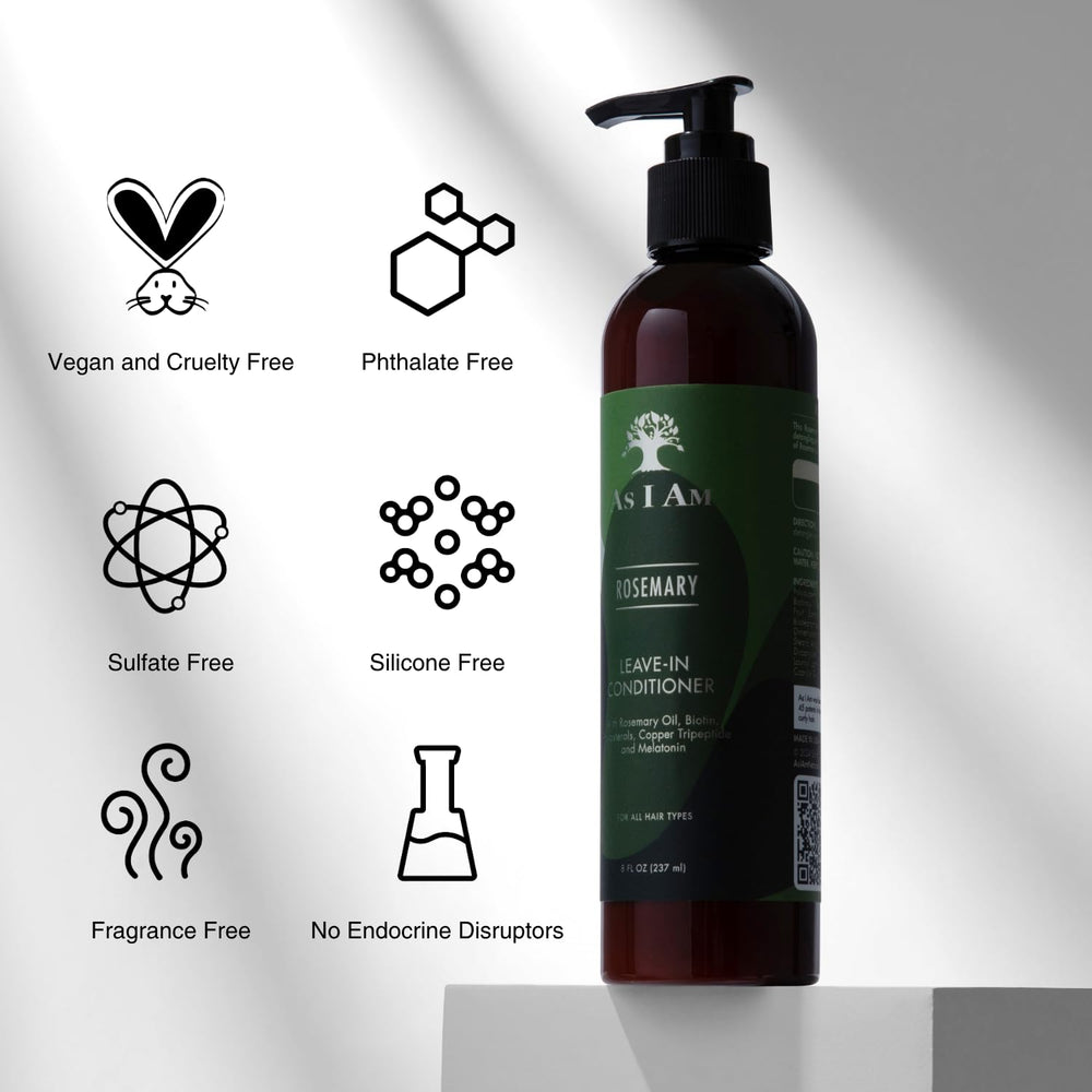 As I Am label detail displaying ingredients and clean formulation benefits
