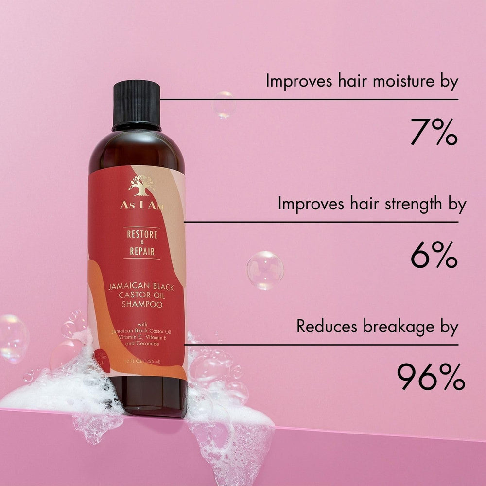 As I Am shampoo in hand during use illustrating smooth application and detangling
