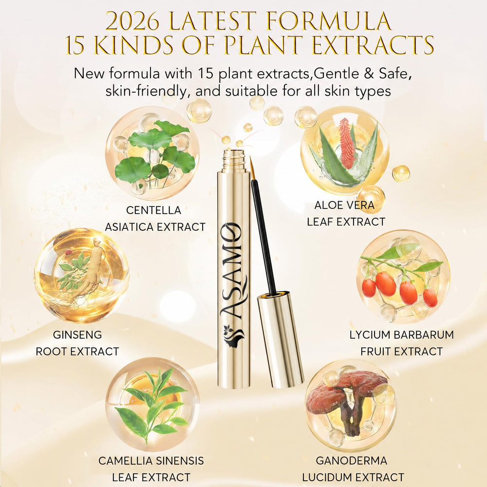 ASAMO arranged plant extracts display highlighting natural conditioning benefits