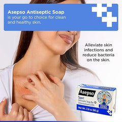 Asepso four bars arranged to show pack quantity, emphasizes value and convenience