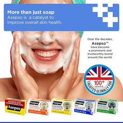 Asepso on bathroom shelf in lifestyle scene, suggests everyday freshness and home use benefit