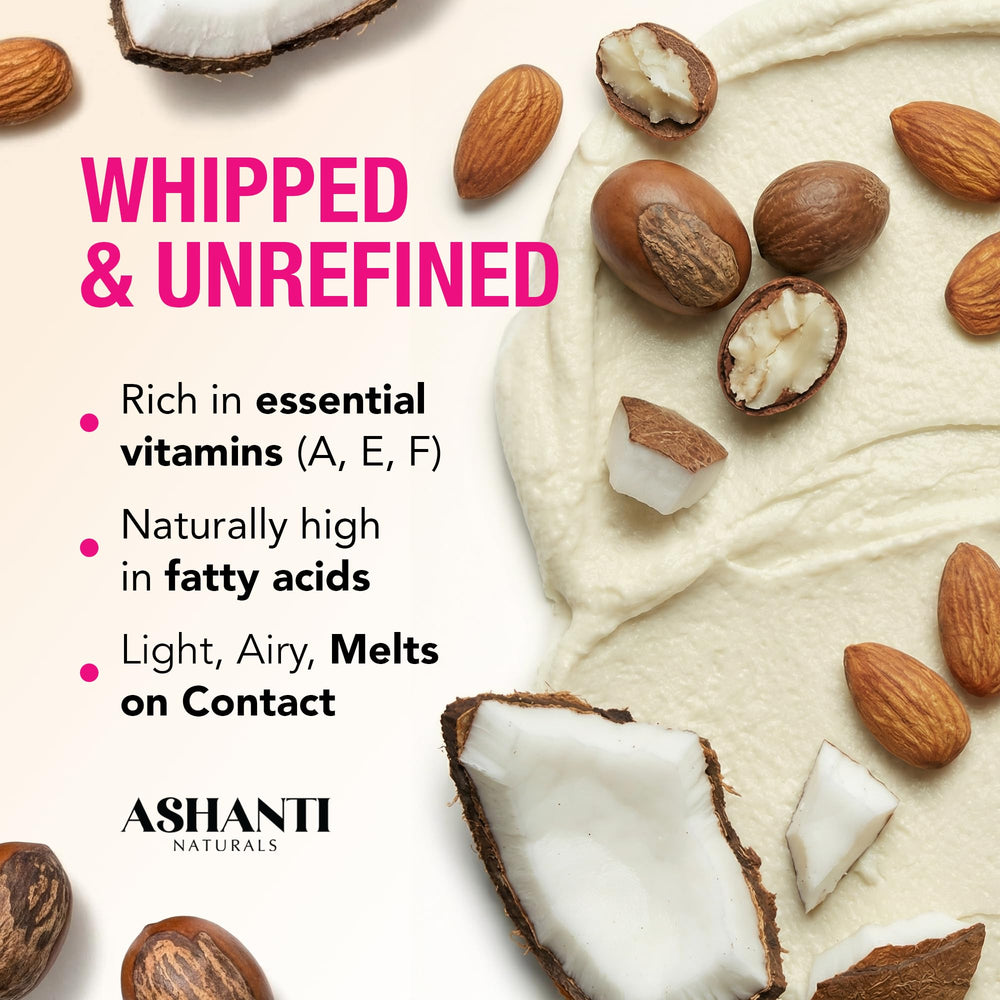 Ashanti Naturals close-up swirl of souffle showing light whipped texture for fast absorption