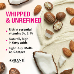 Ashanti Naturals close-up swirl of souffle showing light whipped texture for fast absorption