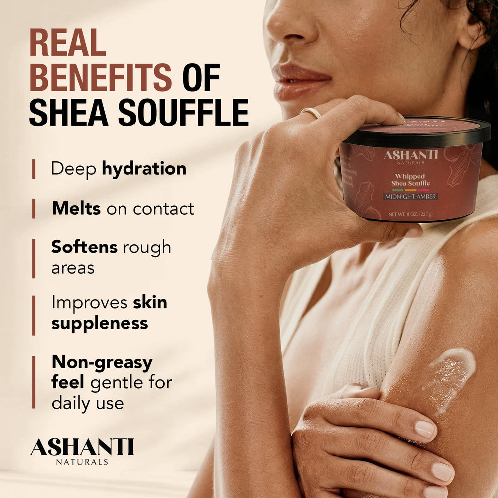 Application of Ashanti Naturals on arm showing immediate softening benefit