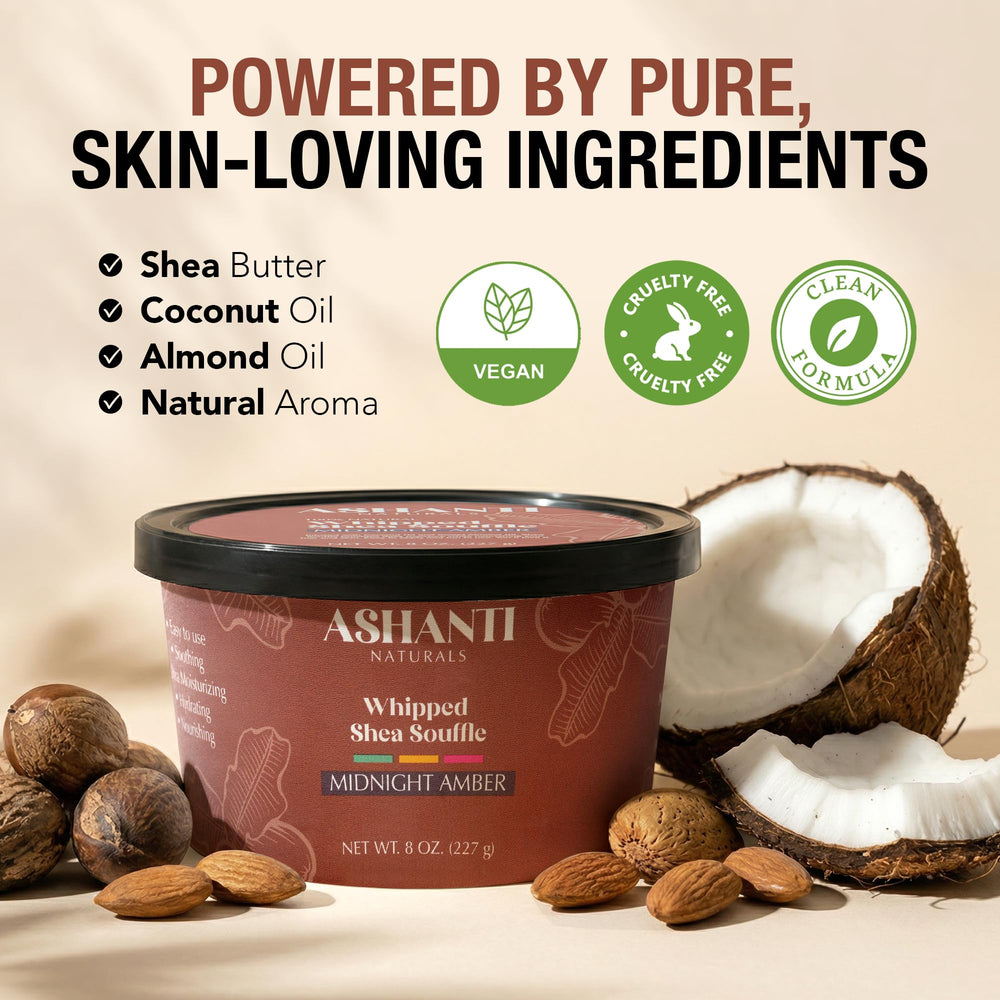 Ashanti Naturals whipped texture close-up demonstrating smooth spreadability benefit