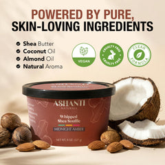 Ashanti Naturals whipped texture close-up demonstrating smooth spreadability benefit
