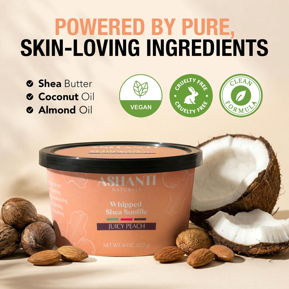 Ashanti Naturals open souffle top with whipped texture for easy spread