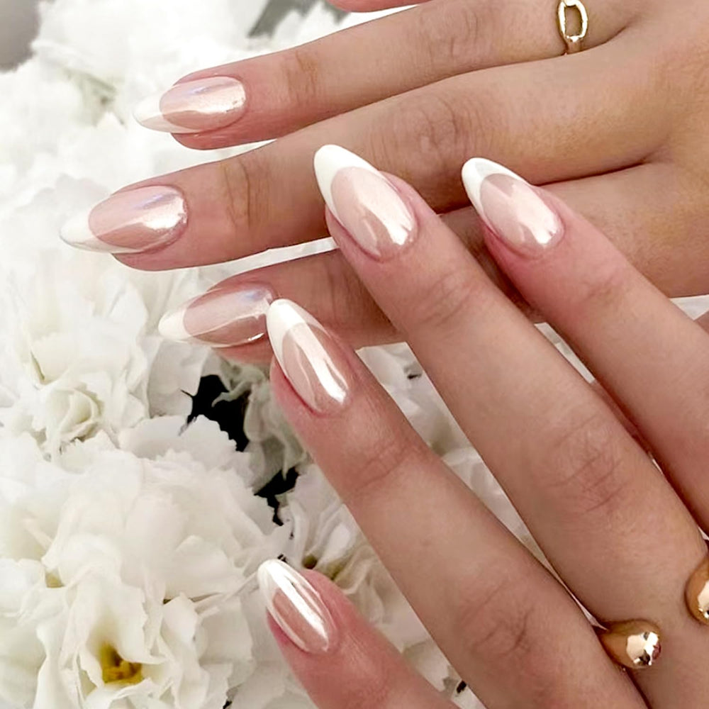 Ashowner press-on nails with adhesive tabs demonstrating quick application
