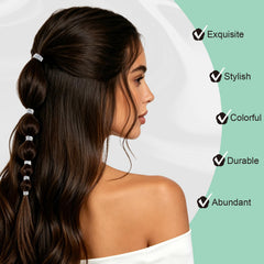 Asksoul clear bands used in braided hairstyle, provides discreet hold
