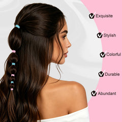Asksoul hair in use with ponytail showing gentle hold without creasing