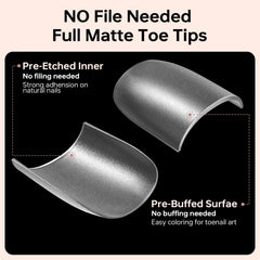 ASONRL tip next to coin showing scale and wide fit for broader toenails