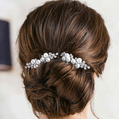 Asooll combs placed in an updo illustrating styling benefit and photogenic finish
