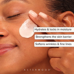 Asterwood texture close-up showing creamy gel texture for fast absorption benefit