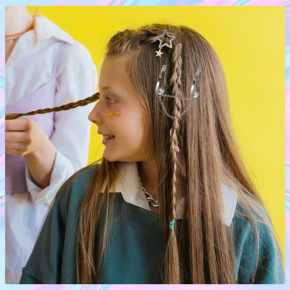 ATCCPYDM model at festival wearing clips adding photo-ready sparkle
