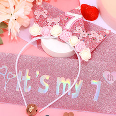 Atoden close-up of pearls and glitter texture emphasizing photo-ready sparkle