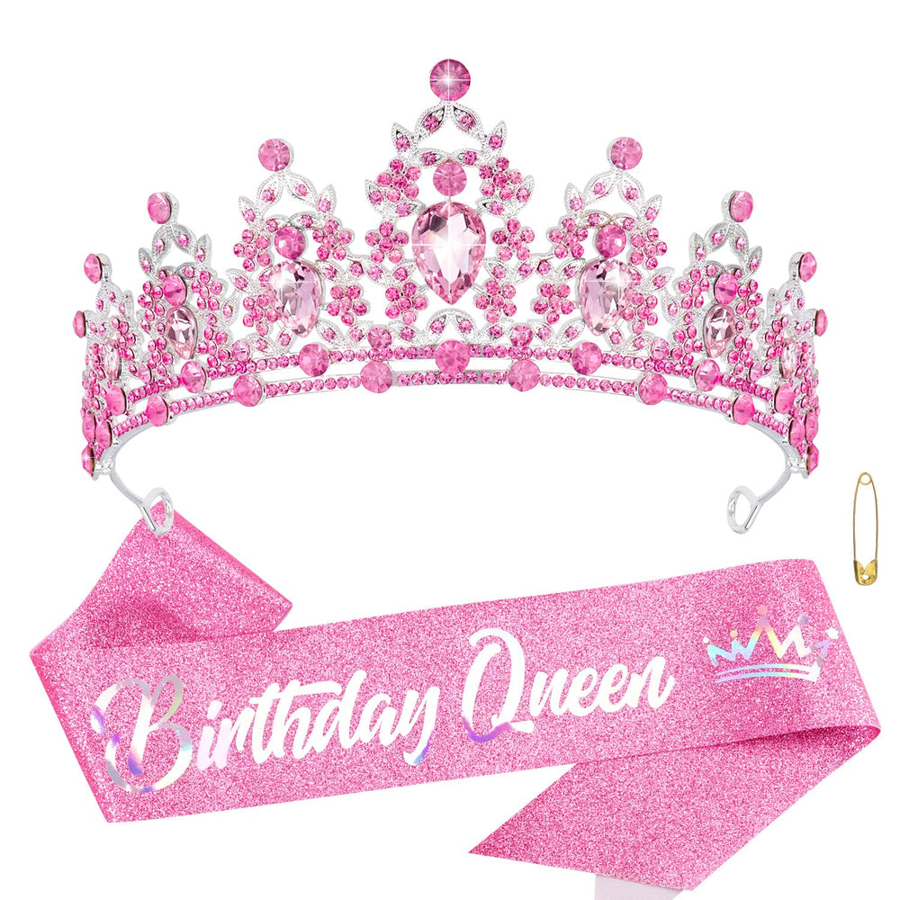 Atoden front view crown and sash showing full party set and styling benefit