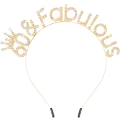 Atoden front view gold tiara showing elegant celebration sparkle