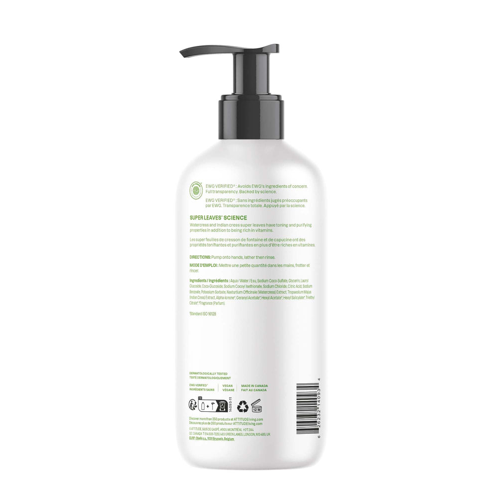 BIO SPECTRA ATTITUDE bottle detail with glycerin highlighted for moisturizing benefit
