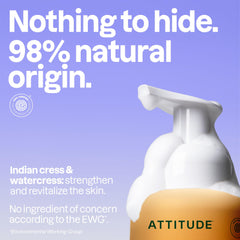 BIO SPECTRA ATTITUDE bottle with visible foam texture illustrating gentle lather