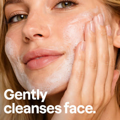 ATTITUDE pump dispensing soft foam demonstrating gentle cleansing