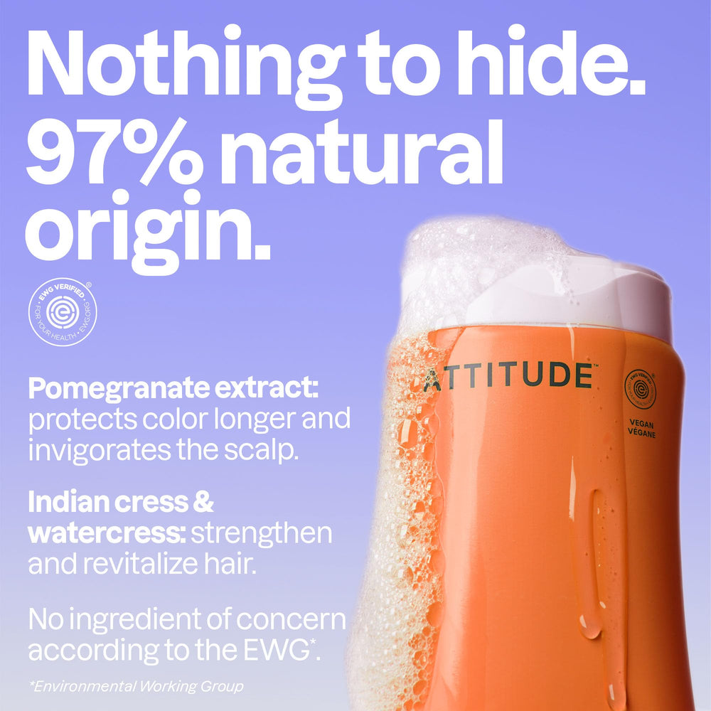 ATTITUDE Colorlast shampoo pump detail for easy dispensing benefit