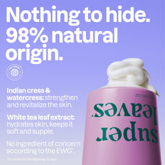 ATTITUDE lotion texture on hand demonstrating lightweight, fast-absorbing hydration