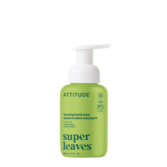 BIO SPECTRA ATTITUDE front bottle showing pear amber fragrance and clean formula benefit