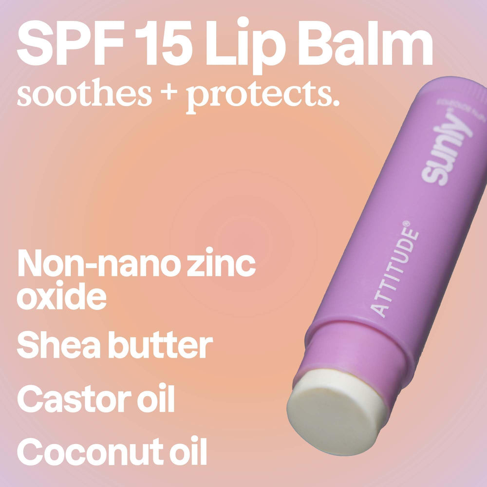 ATTITUDE open stick revealing smooth coconut-infused balm texture