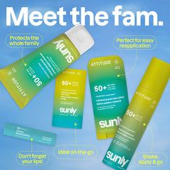 ATTITUDE stick packaging label showing SPF 50 and EWG Verified clean-ingredient claim