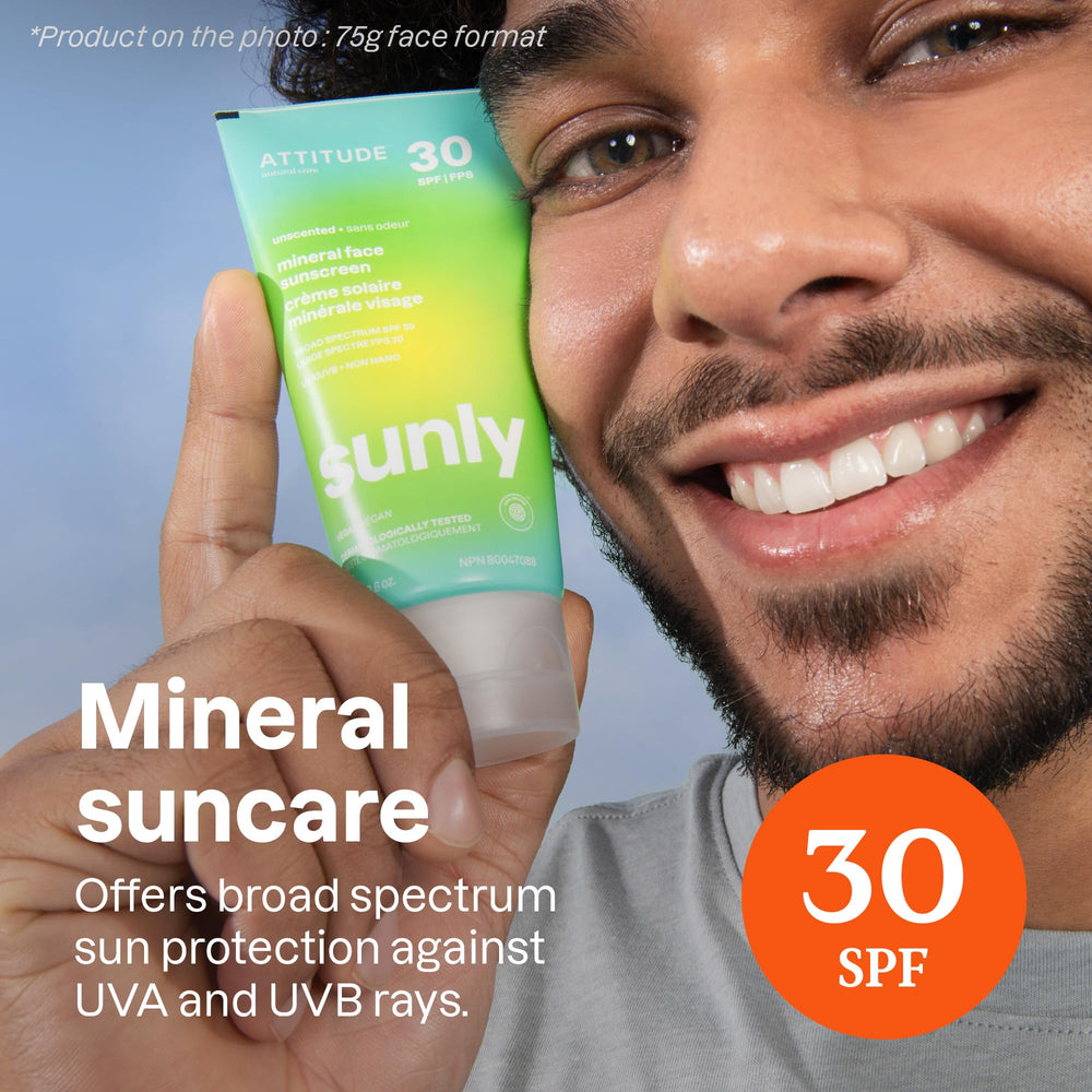ATTITUDE Sunly cream texture close-up highlighting lightweight spreadability and absorbency