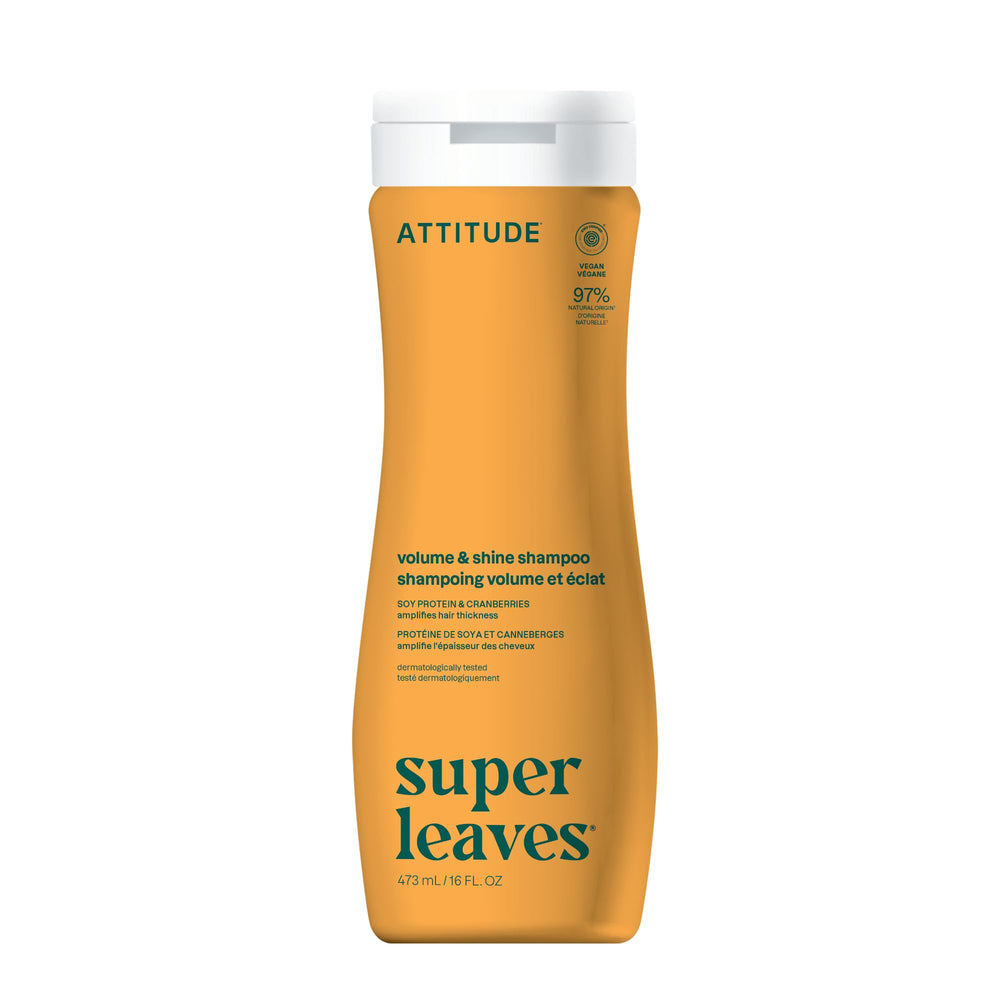 BIO SPECTRA ATTITUDE front bottle showing clean volumizing shampoo benefit