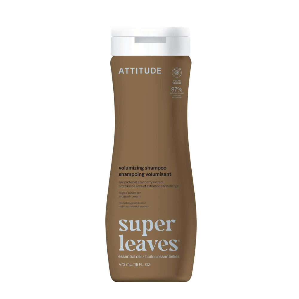 ATTITUDE front bottle view showing clean-label and size benefit