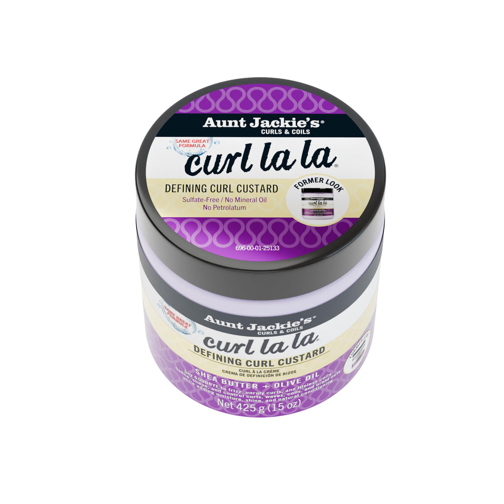 Aunt Jackie's open jar texture close-up highlighting creamy moisture