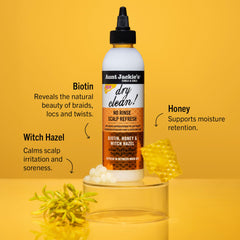 Aunt Jackie's spray nozzle close-up demonstrating easy application benefit