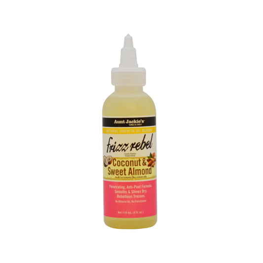 Aunt Jackie's front bottle shot showing label and 4 oz size for easy ID and choice