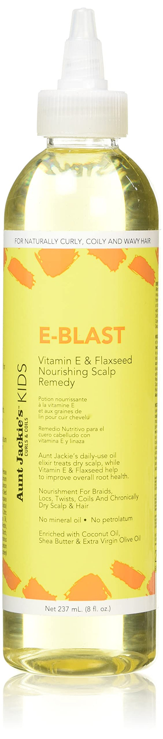 Aunt Jackie's front label showing product name and 8 oz benefit