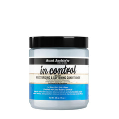 Aunt Jackie's front bottle view showing 15oz control and anti-poof benefit