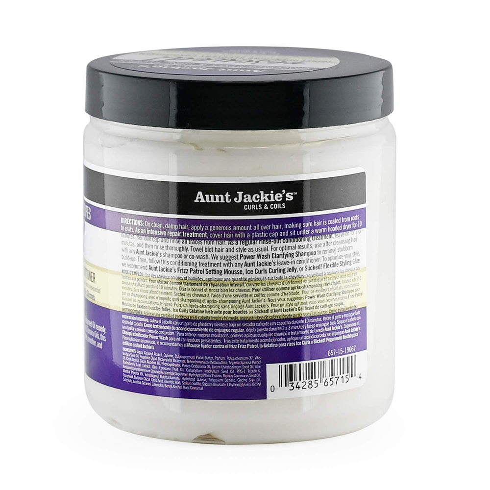 Aunt Jackie's open jar displaying creamy texture for deep hydration benefits