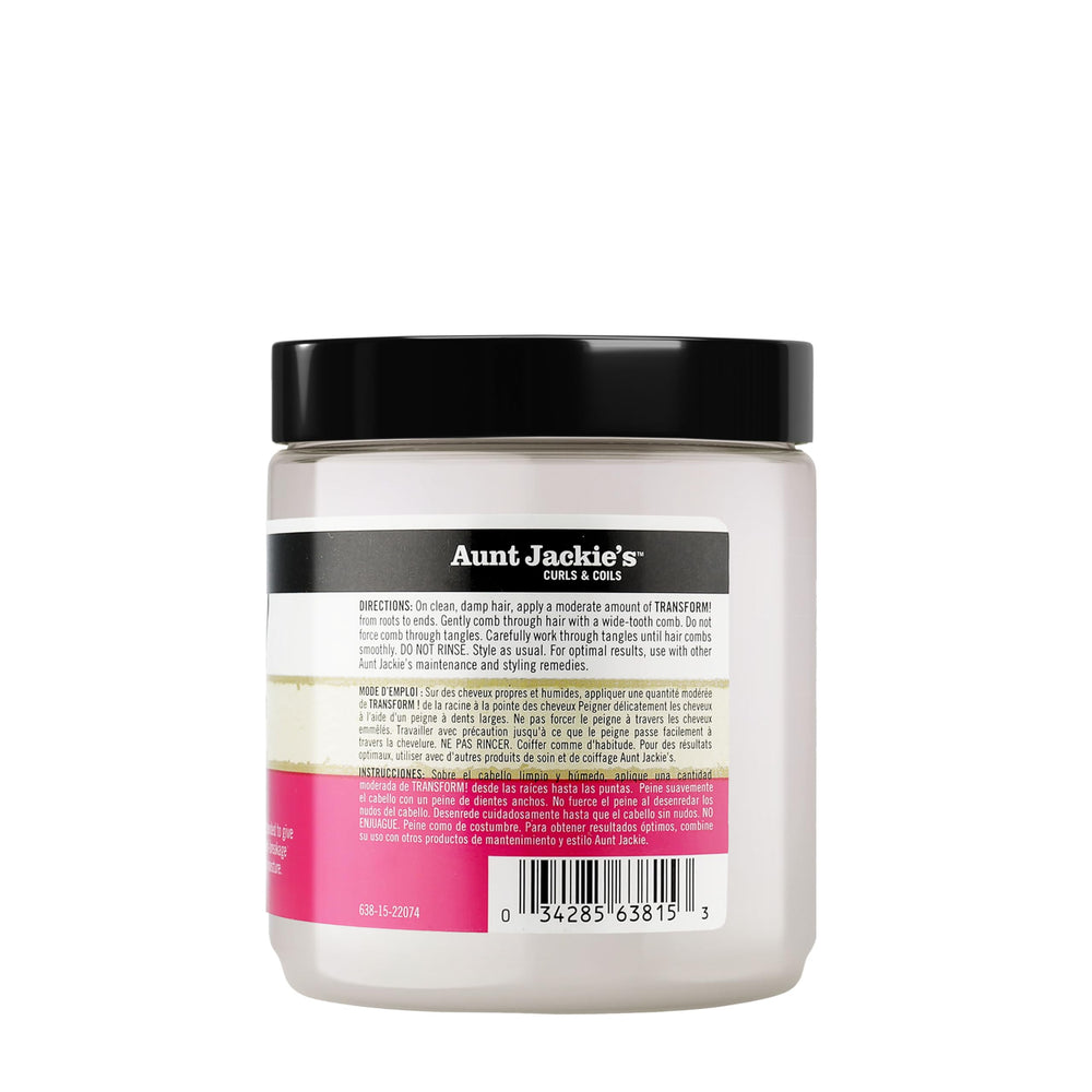 Aunt Jackie's jars on shelf display to show packaging and easy storage in routine