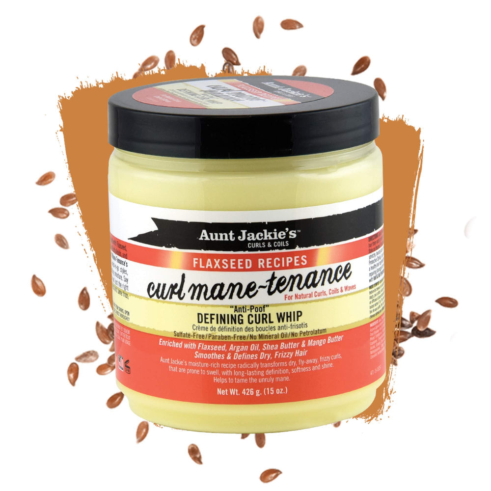 Aunt Jackie's whipped curl cream texture close-up highlighting smooth consistency