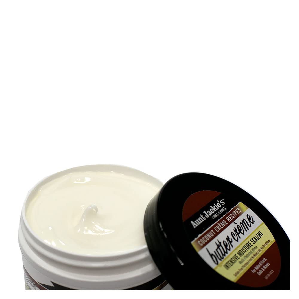 Aunt Jackie's creamy texture close-up highlighting rich coconut butter for deep moisture