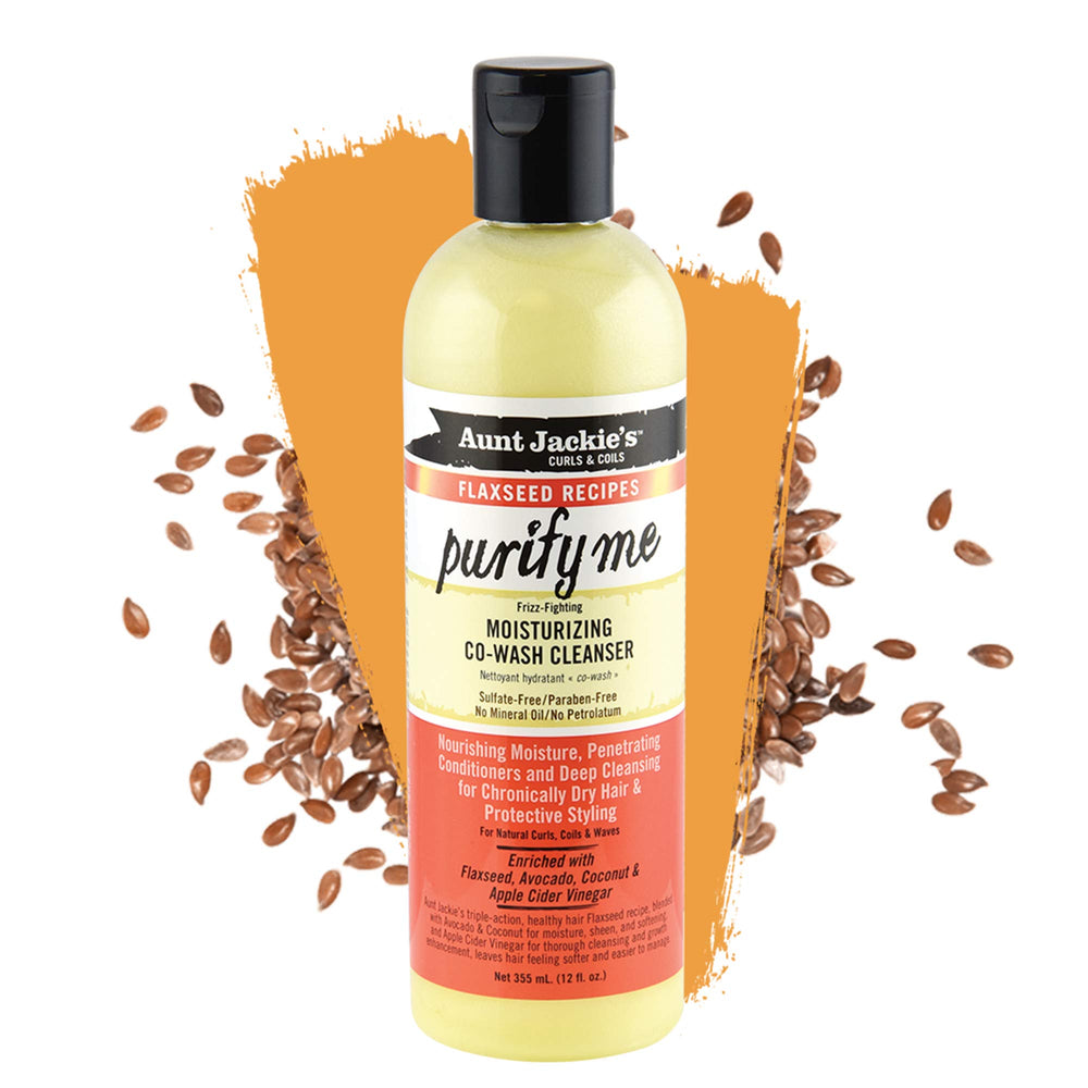 Aunt Jackie's creamy flaxseed co-wash texture for smooth application
