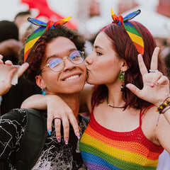 AUOCATTAIL worn at festival showing vibrant support and visibility benefit